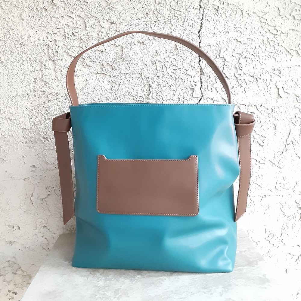 Teal Chocolate Brown Lulu Dharma Handbag